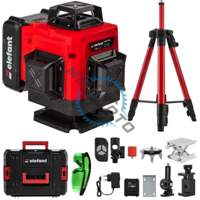 Nivela laser cu trepied 16 linii, 25m, display LCD, Timp de nivelare ≤ 5s, ±0.2 mm/1m, 2 acumulatori, PROFESIONAL, ELEFANT E4DT-DB-M Nivela laser cu trepied 16 linii, 25m, display LCD, Timp de nivelare ≤ 5s, ±0.2 mm/1m, 2 acumulatori, PROFESIONAL, ELEFANT E4DT-DB-M