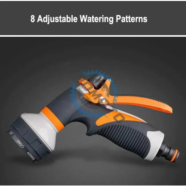 Pistol pentru stropit, cu 8 functii, reglabil, ergonomic, pentru udat/stropit, plastic, Negru/Portocaliu Pistol pentru stropit, cu 8 functii, reglabil, ergonomic, pentru udat/stropit, plastic, Negru/Portocaliu