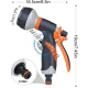 Pistol pentru stropit, cu 8 functii, reglabil, ergonomic, pentru udat/stropit, plastic, Negru/Portocaliu Pistol pentru stropit, cu 8 functii, reglabil, ergonomic, pentru udat/stropit, plastic, Negru/Portocaliu