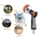 Set pistol pentru stropit, cu 8 functii, reglabil, 5 piese, ergonomic, pentru udat/stropit, plastic, Negru/Portocaliu Set pistol pentru stropit, cu 8 functii, reglabil, 5 piese, ergonomic, pentru udat/stropit, plastic, Negru/Portocaliu