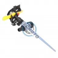 Aspersor rotativ pentru gradina, 360 grade, insertie in sol, aliaj de zinc, durabil