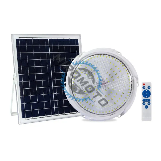 Aplica plafoniera cu panou solar, 60W, lumina alb rece + alb cald combinat, ip44, telecomanda