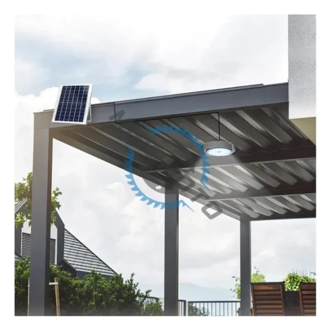 Aplica plafoniera cu panou solar, 60W, lumina alb rece + alb cald combinat, ip44, telecomanda