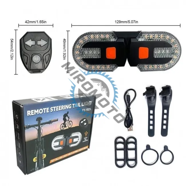 Sistem de semnalizare fara fir, detasabil cu 3 moduri de iluminare si avertizare sonora pentru bicicleta, FY-1825 Sistem de semnalizare fara fir, detasabil cu 3 moduri de iluminare si avertizare sonora pentru bicicleta, FY-1825