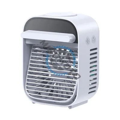 Ventilator portabil, ac cooler, 3 trepte viteza, 7.5W, umidificare, rezervor 180ml Ventilator portabil, ac cooler, 3 trepte viteza, 7.5W, umidificare, rezervor 180ml