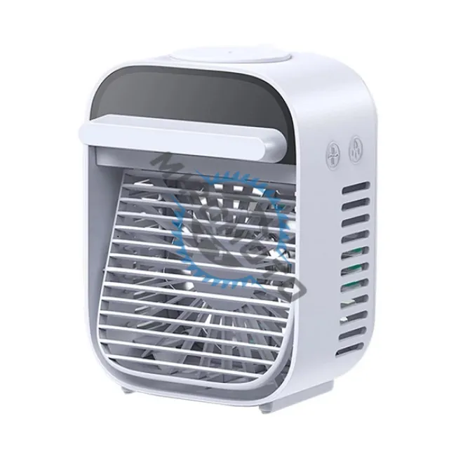Ventilator portabil, ac cooler, 3 trepte viteza, 7.5W, umidificare, rezervor 180ml Ventilator portabil, ac cooler, 3 trepte viteza, 7.5W, umidificare, rezervor 180ml