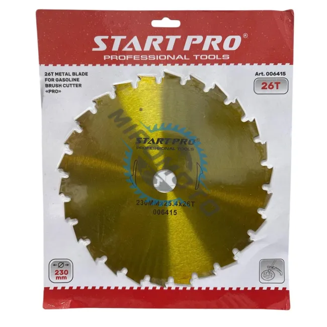 Disc pentru motocoase de tip fierastrau pentru taierea arbustilor, Start Pro 006415, 230x25.4 mm Disc pentru motocoase de tip fierastrau pentru taierea arbustilor, Start Pro 006415, 230x25.4 mm