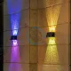 Lampa solara de perete, lumina rgb, 5 moduri de lumina, 8 led-uri, 2,2w, 1500mah, ip65