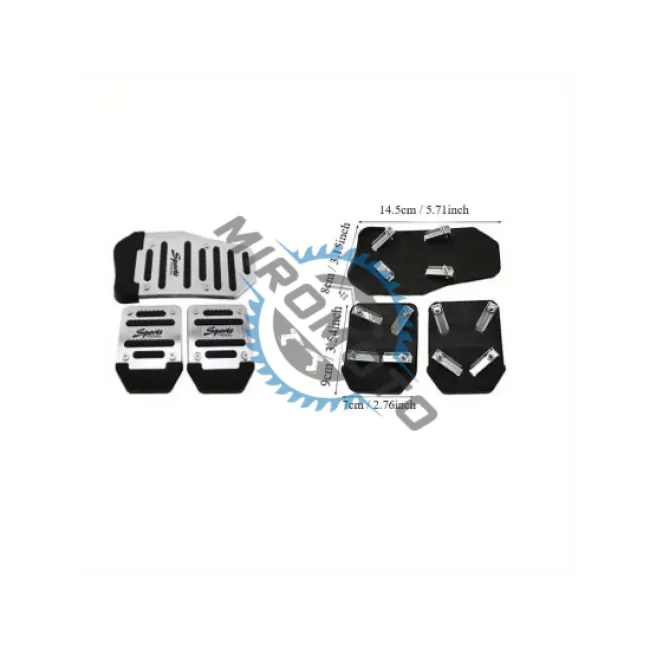 Set ornament pedale pentru autoturisme cu transmisie manuala, gri-negru, sport Set ornament pedale pentru autoturisme cu transmisie manuala, gri-negru, sport