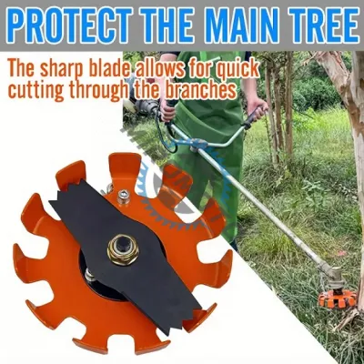 Disc motocoasa pentru plivit, material din otel, portocaliu