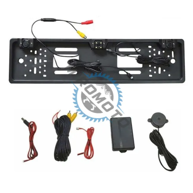 Suport numar auto cu camera video marsarier, IR, unghi filmare 170 grade + senzori de parcare, negru Suport numar auto cu camera video marsarier, IR, unghi filmare 170 grade + senzori de parcare, negru