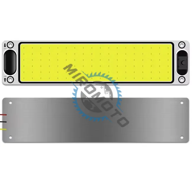 Set 2 lampi plafoniera auto 16W, tensiune 12-80V, buton on/off, lumina alba, 245 X 60 mm, 108 led