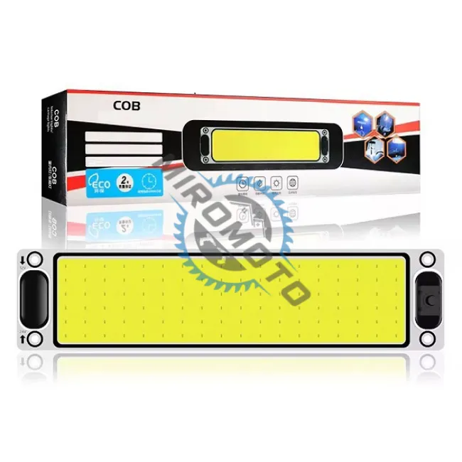 Set 2 lampi plafoniera auto 16W, tensiune 12-80V, buton on/off, lumina alba, 245 X 60 mm, 108 led