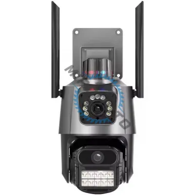 Camera de supraveghere lentila dubla 6 MP, P2P conexiune WIFI 2.4G, rotire 360 grade PTZ cu senzor de miscare, alarma, detectie umana si aplicatie iCSee Camera de supraveghere lentila dubla 6 MP, P2P conexiune WIFI 2.4G, rotire 360 grade PTZ cu senzor de miscare, alarma, detectie umana si aplicatie iCSee