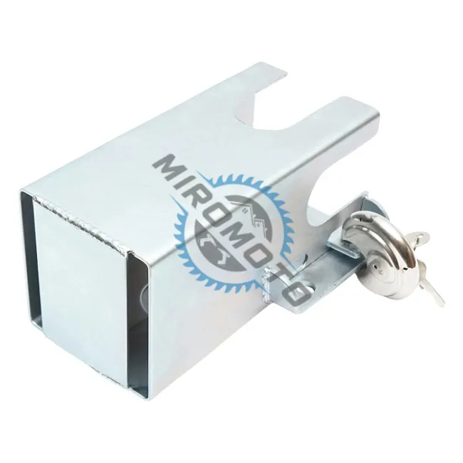 Antifurt metalic inoxidabil cu doua chei, 110x110x217mm pentru cupla remorcare