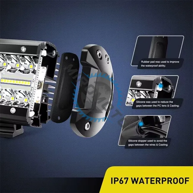 Proiector LED auto OFF-ROAD 40 leduri, 16.4 cm, 168W, 6000K, 12-24V, ip67, carcasa aluminiu Proiector LED auto OFF-ROAD 40 leduri, 16.4 cm, 168W, 6000K, 12-24V, ip67, carcasa aluminiu