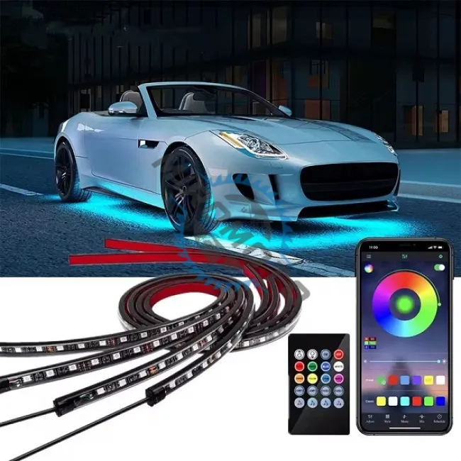 Kit lumini ambientale symphony LED pentru exterior, 120 x 150, rgb, control din aplicatie, telecomanda, ip68, 12v