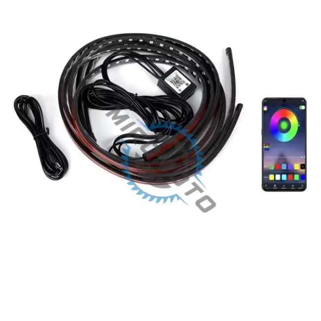 Kit lumini ambientale symphony LED pentru exterior, 120 x 150, rgb, control din aplicatie, telecomanda, ip68, 12v