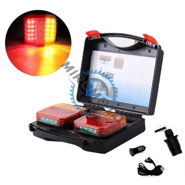 Set 2 lampi magnetice LED cu WiFi și control Wireless, 12/24V, baterie 2000mAh, IP65 – semnalizare auto, remorcă, utilaje Set 2 lampi magnetice LED cu WiFi și control Wireless, 12/24V, baterie 2000mAh, IP65 – semnalizare auto, remorcă, utilaje
