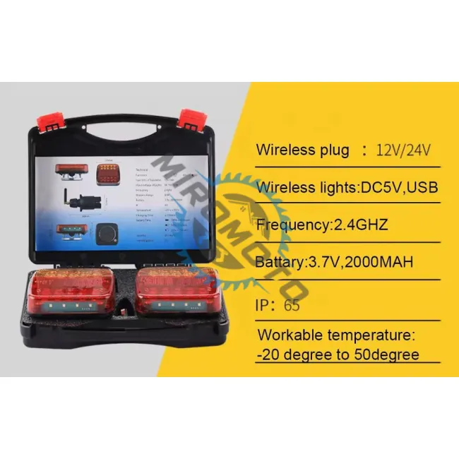 Set 2 lampi magnetice LED cu WiFi și control Wireless, 12/24V, baterie 2000mAh, IP65 – semnalizare auto, remorcă, utilaje Set 2 lampi magnetice LED cu WiFi și control Wireless, 12/24V, baterie 2000mAh, IP65 – semnalizare auto, remorcă, utilaje