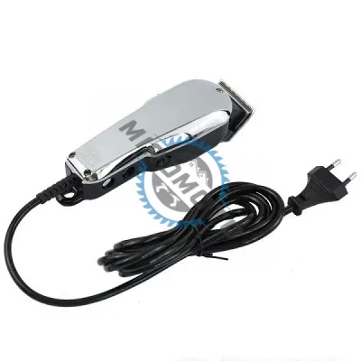 Masina de tuns profesionala cu fir, lama inox, acumulator 1200mah, 8 gratare premium, gri crom