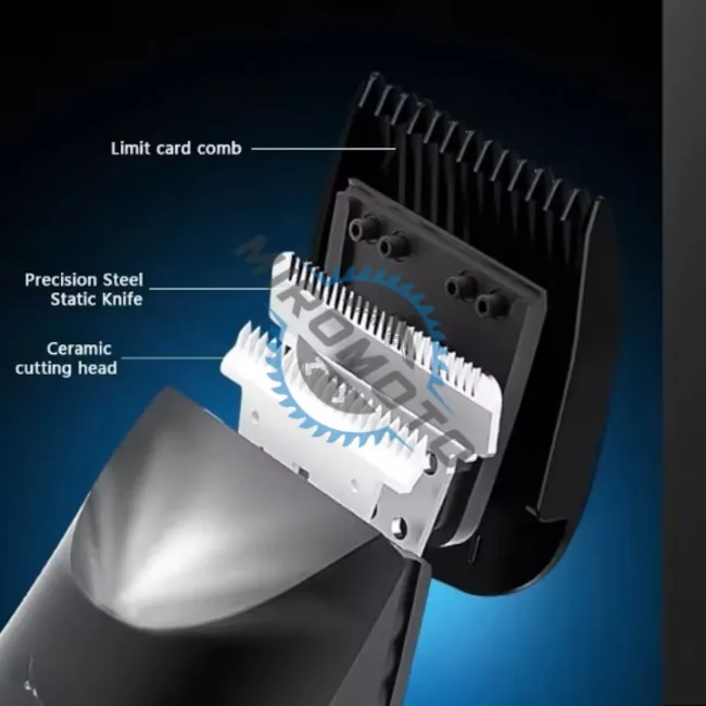 Masina de tuns profesionala, barba si corp, inghinal, rezistent la apa IPX7, reincarcabila, lumina led, 6000 rpm, cu stand, 2 arici prins parul, incarcare Type-C, negru Masina de tuns profesionala, barba si corp, inghinal, rezistent la apa IPX7, reincarcabila, lumina led, 6000 rpm, cu stand, 2 arici prins parul, incarcare Type-C, negru