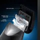 Masina de tuns profesionala, barba si corp, inghinal, rezistent la apa IPX7, reincarcabila, lumina led, 6000 rpm, cu stand, 2 arici prins parul, incarcare Type-C, negru Masina de tuns profesionala, barba si corp, inghinal, rezistent la apa IPX7, reincarcabila, lumina led, 6000 rpm, cu stand, 2 arici prins parul, incarcare Type-C, negru