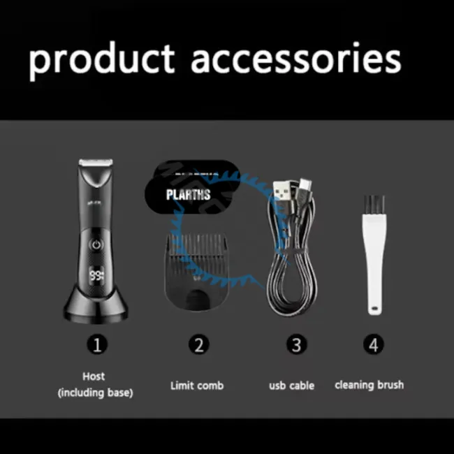 Masina de tuns profesionala, barba si corp, inghinal, rezistent la apa IPX7, reincarcabila, lumina led, 6000 rpm, cu stand, 2 arici prins parul, incarcare Type-C, negru Masina de tuns profesionala, barba si corp, inghinal, rezistent la apa IPX7, reincarcabila, lumina led, 6000 rpm, cu stand, 2 arici prins parul, incarcare Type-C, negru