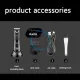 Masina de tuns profesionala, barba si corp, inghinal, rezistent la apa IPX7, reincarcabila, lumina led, 6000 rpm, cu stand, 2 arici prins parul, incarcare Type-C, negru Masina de tuns profesionala, barba si corp, inghinal, rezistent la apa IPX7, reincarcabila, lumina led, 6000 rpm, cu stand, 2 arici prins parul, incarcare Type-C, negru