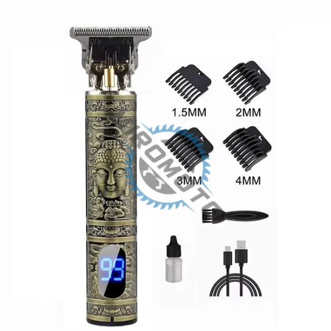 Masina de tuns profesionala, cu acumulator, Vintage, afisaj digital, 1200mAh, lama din otel inoxidabil Masina de tuns profesionala, cu acumulator, Vintage, afisaj digital, 1200mAh, lama din otel inoxidabil