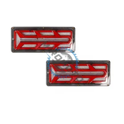 Set 2 lampi spate camion/remorca cu led, 24V, IP67, 5 functii, , 330x140mm