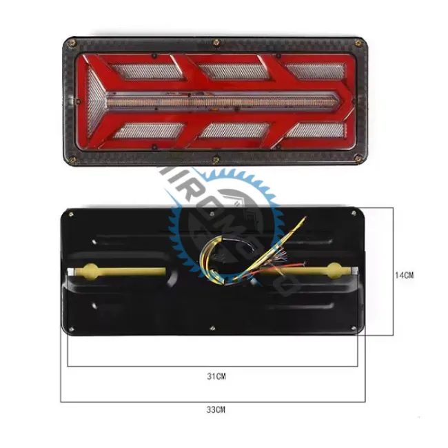 Set 2 lampi spate camion/remorca cu led, 24V, IP67, 5 functii, 330x140mm Set 2 lampi spate camion/remorca cu led, 24V, IP67, 5 functii, 330x140mm