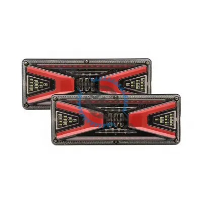 Set 2 lampi spate camion/remorca cu led, 24V, IP67, 5 functii, , 33.2x140mm