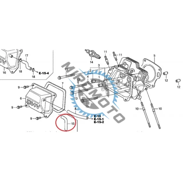 Furtun epurator Honda Gx 160, 200
