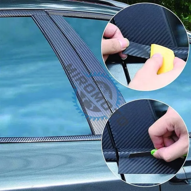 Banda adeziva carbon pentru protectie si tuning auto, impermeabila, rezistenta, 5m x 5cm Banda adeziva carbon pentru protectie si tuning auto, impermeabila, rezistenta, 5m x 5cm