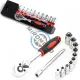 Set chei tubulare cu antrenor, prindere 1/4 “, 4-13mm, Cr-V, 12 piese Set chei tubulare cu antrenor, prindere 1/4 “, 4-13mm, Cr-V, 12 piese