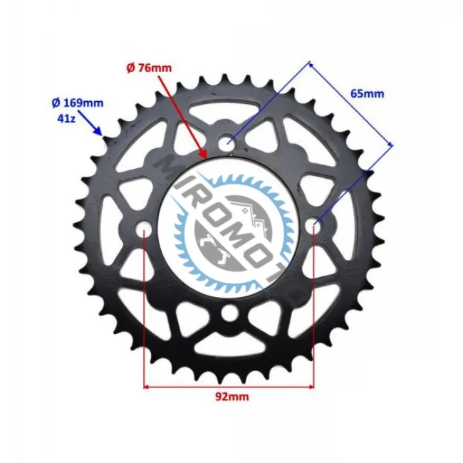 Pinion transmisie spate ATV / Motociclete, pas lant 428, 41 dinti, compatibil Pit Bike , MRF, HONDA CRF50