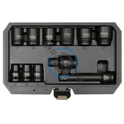 Set chei tubulare de impact 1/2'', 11 piese, Yato YT-10255