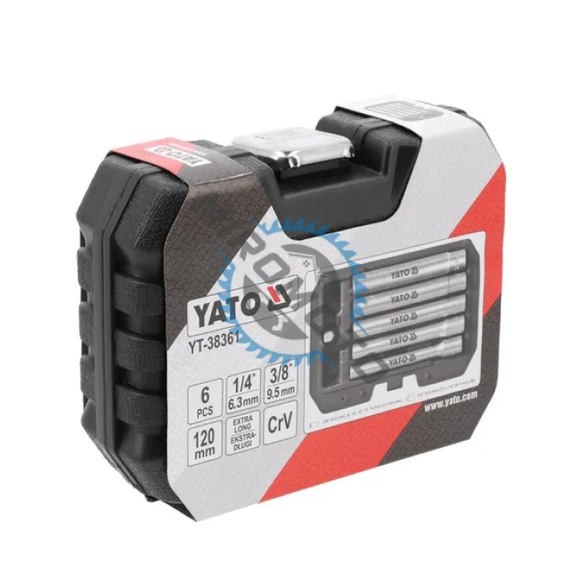 Set 6 chei tubulare extra adanci, 120mm, Yato YT-38361 Set 6 chei tubulare extra adanci, 120mm, Yato YT-38361