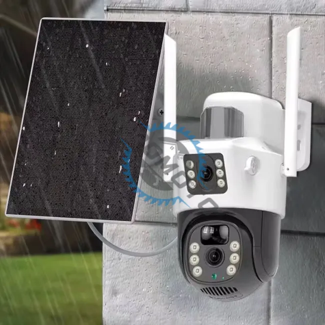 Camera de supraveghere video, panou solar, conexiune WIFI, 6MP, FULL Color Night, 355°, IP66, Zoom, Alarma, microfon, senzor miscare, Smart IR, Miromoto®