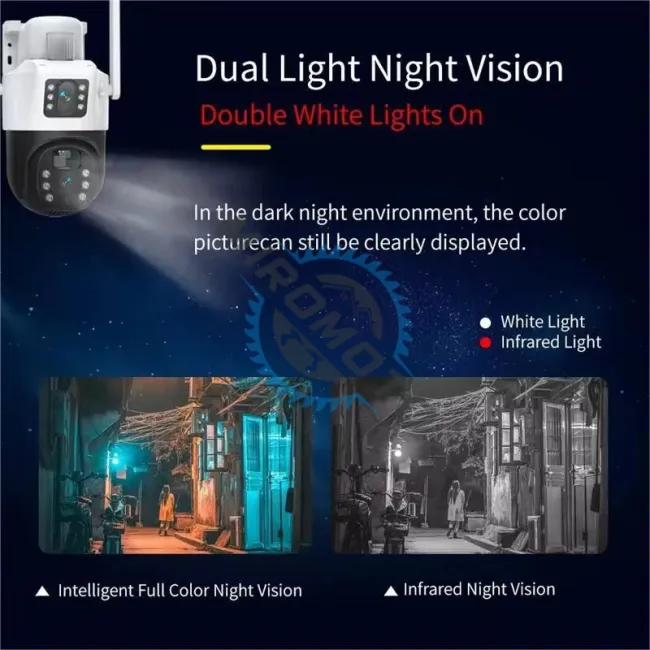 Camera de supraveghere video, panou solar, conexiune WIFI, 6MP, FULL Color Night, 355°, IP66, Zoom, Alarma, microfon, senzor miscare, Smart IR, Miromoto®