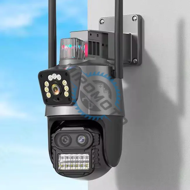 Camera de supraveghere lentila dubla 6 MP, P2P conexiune WIFI 2.4G, rotire 350 grade PTZ cu senzor de miscare, alarma, detectie umana Camera de supraveghere lentila dubla 6 MP, P2P conexiune WIFI 2.4G, rotire 350 grade PTZ cu senzor de miscare, alarma, detectie umana