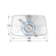 Parasolar auto pliabil pentru parbriz masina, in forma de umbrela, rezistent UV, 145 x 79 cm, negru, Miromoto®