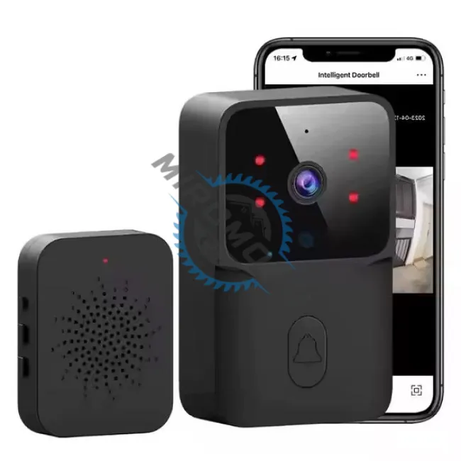 Sonerie Fara fir Wireless VideoGuest, vedere nocturna, Control la distanta prin aplicatie dedicata TuyaSmart, Raza de actiune pana la 150m, Cu microfon bidirectional, Negru, Miromoto® Sonerie Fara fir Wireless VideoGuest, vedere nocturna, Control la distanta prin aplicatie dedicata TuyaSmart, Raza de actiune pana la 150m, Cu microfon bidirectional, Negru, Miromoto®