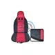 Husa scaun auto, universala, ofera protectie scaun fata, design elegant, negru-rosu Husa scaun auto, universala, ofera protectie scaun fata, design elegant, negru-rosu