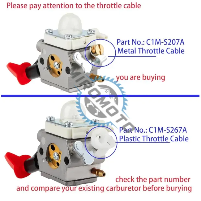Carburator motocoasa compatibil Stihl FS 56, FS 56R, FS 70, FS 70R, FS 70RC, KM 56, KM 56RC (C1M-S207A)
