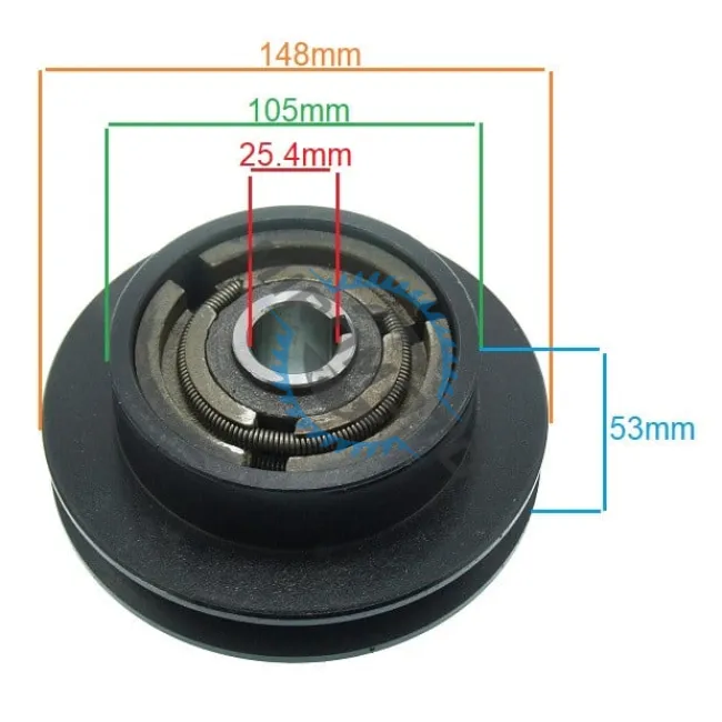 Ambreiaj compatibil Honda 148 x 25.4mm (1 canal - 13mm)