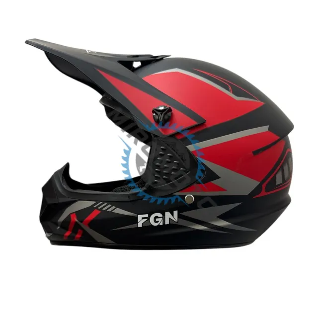 Casca cross Atv, Enduro, culoare Negru / Rosu, marimea L (59-60)