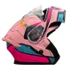 Casca moto flip up cu ochelari de soare, Model Purple Red Flower, marimea L (59-60)