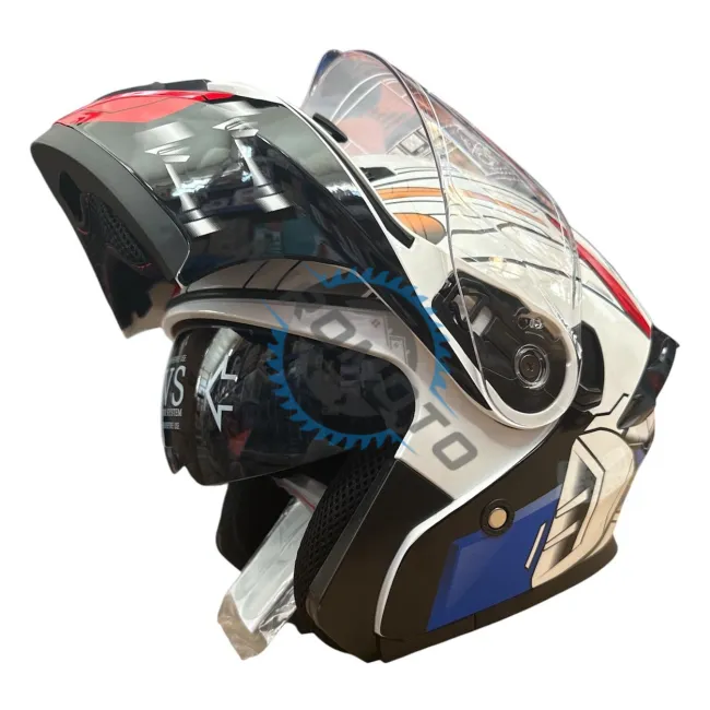 Casca moto flip up cu ochelari de soare, Model Bright Carbon Fiber, marimea M (57-58) Casca moto flip up cu ochelari de soare, Model Bright Carbon Fiber, marimea M (57-58)